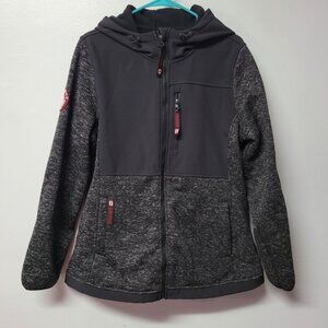 Canada Weathergear Full Zip Jacket Fleece Womens XL Hooded Fall Winter Layers